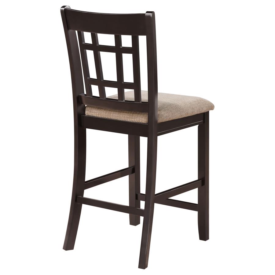 Lavon Wood Counter Chair Tan and Espresso (Set of 2) view 8