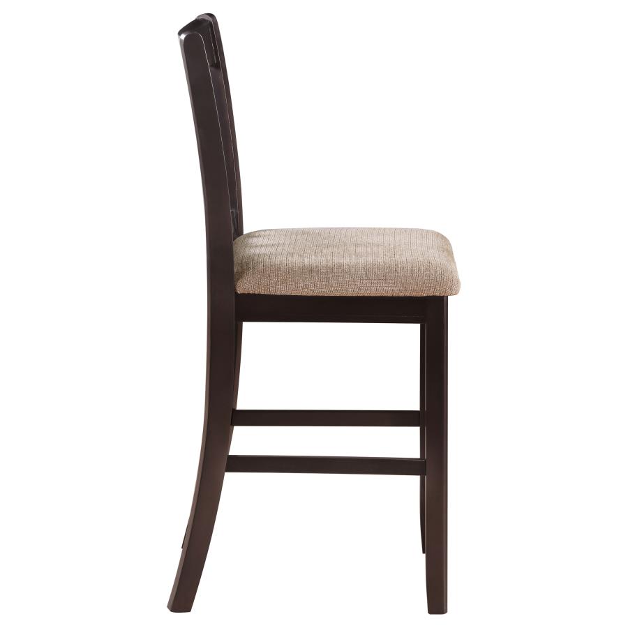 Lavon Wood Counter Chair Tan and Espresso (Set of 2) view 9