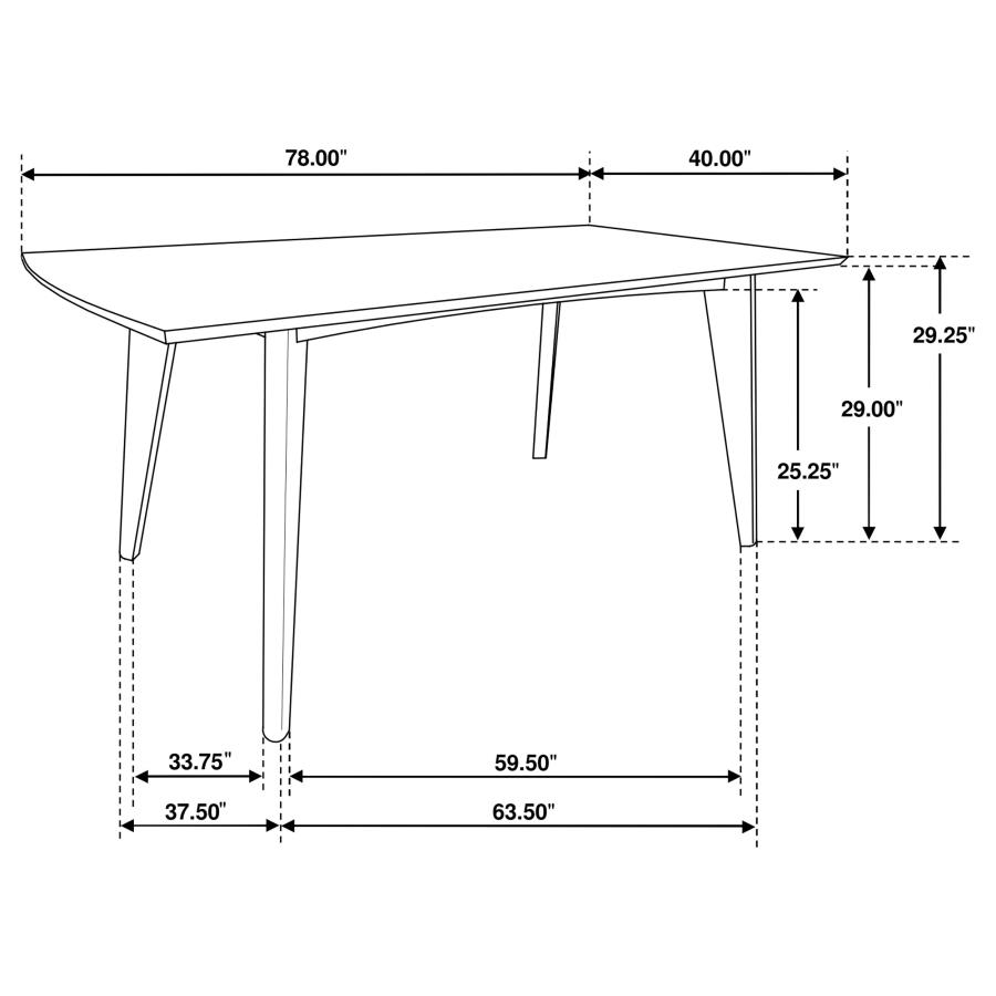 Malone 7-piece Rectangular Dining Table Set Dark Walnut view 11