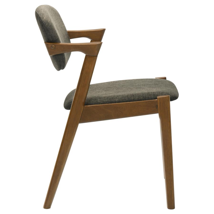 Malone Padded Wood Dining Arm Chair Dark Walnut (Set of 2) view 9