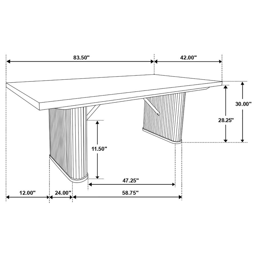 Catherine 7-piece Rectangular Dining Table Set Black view 14