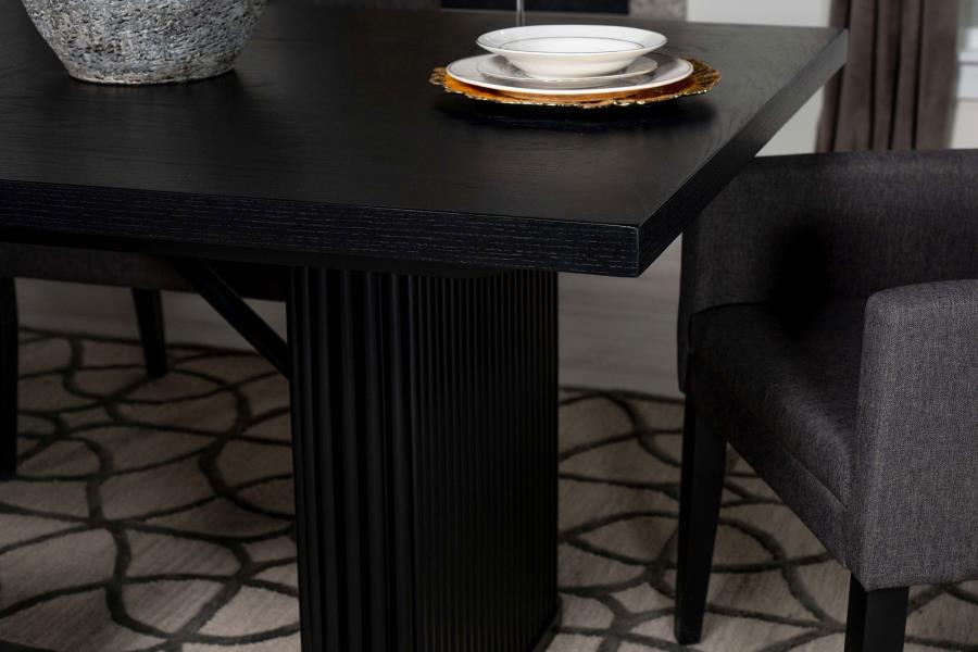 Catherine Rectangular 84-inch Wood Dining Table Black view 8