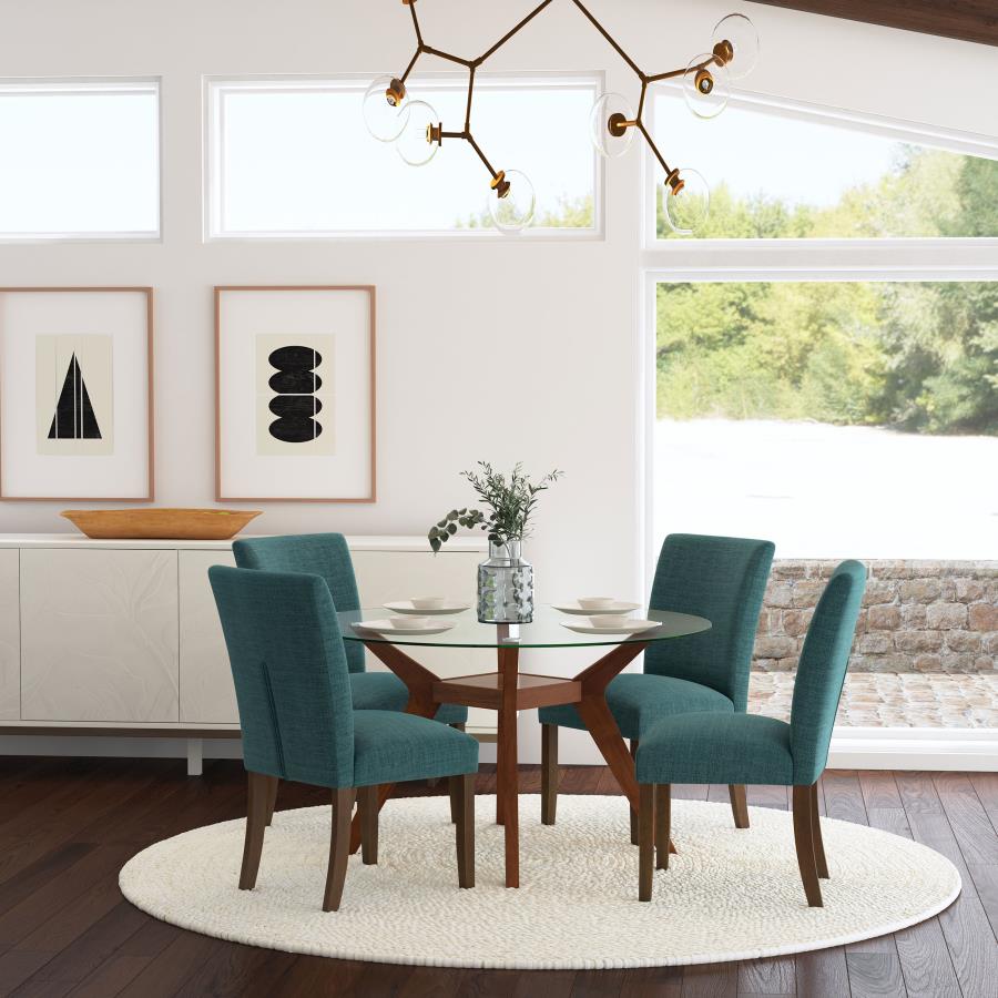 Cantley Upholstered Dining Side Chair Teal Blue (Set of 2) view 14