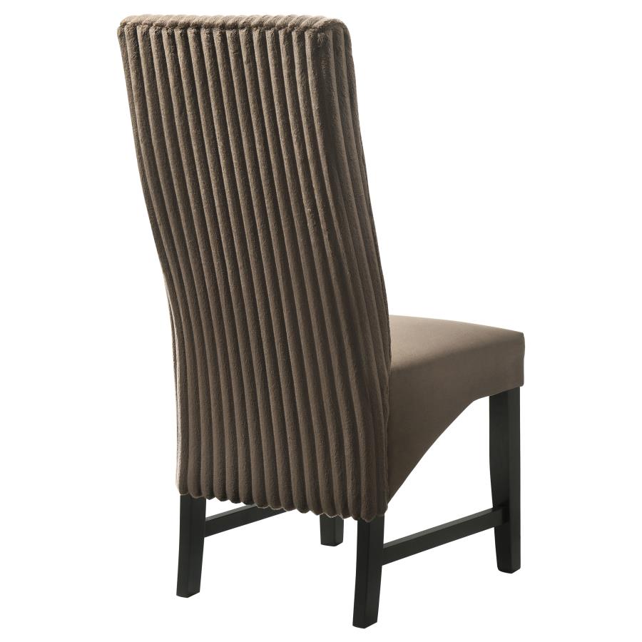 Barrand Upholstered Dining Side Chair Chocolate (Set of 2) view 8