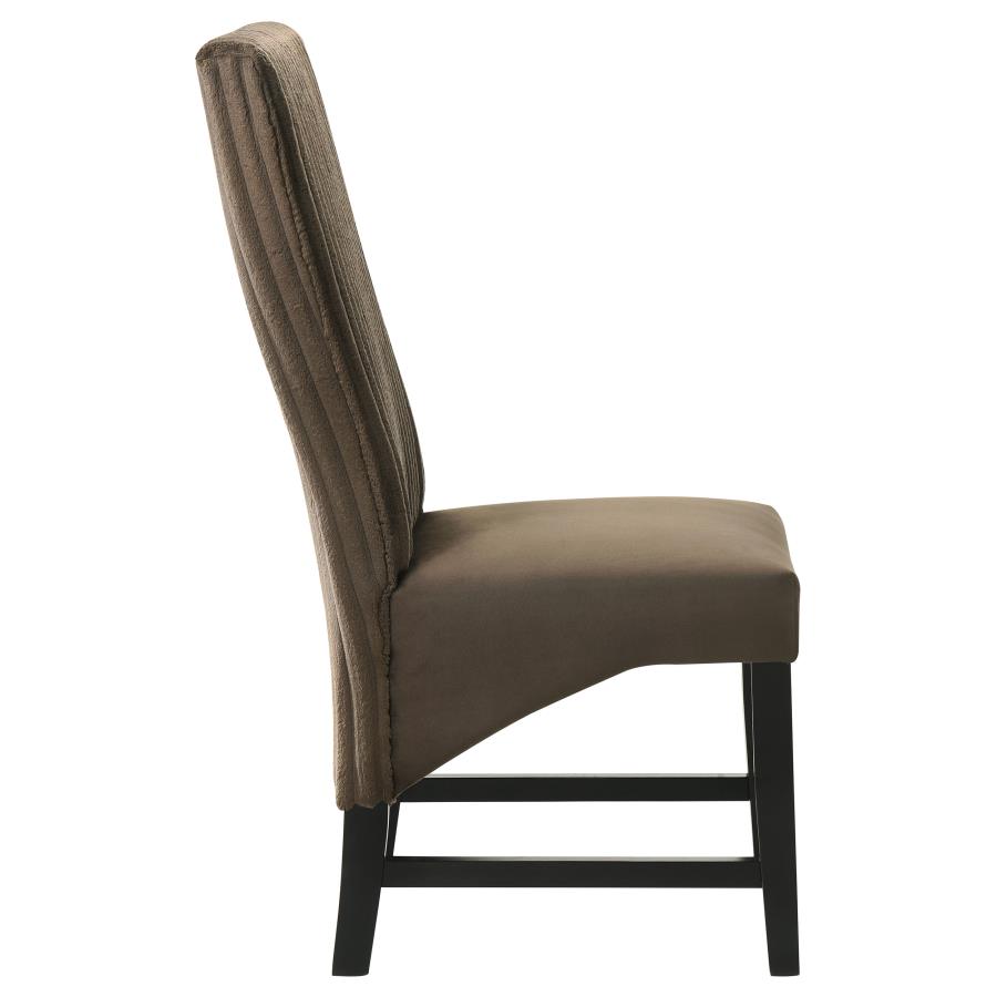 Barrand Upholstered Dining Side Chair Chocolate (Set of 2) view 9