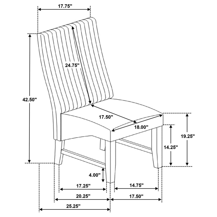 Barrand Upholstered Dining Side Chair Chocolate (Set of 2) view 13
