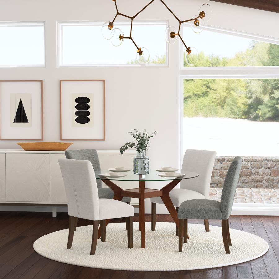Cantley Upholstered Dining Side Chair Beige (Set of 2) view 18