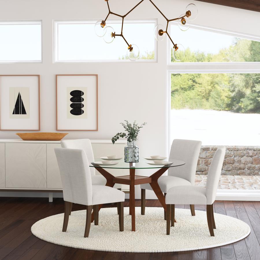 Cantley Upholstered Dining Side Chair Beige (Set of 2) view 14