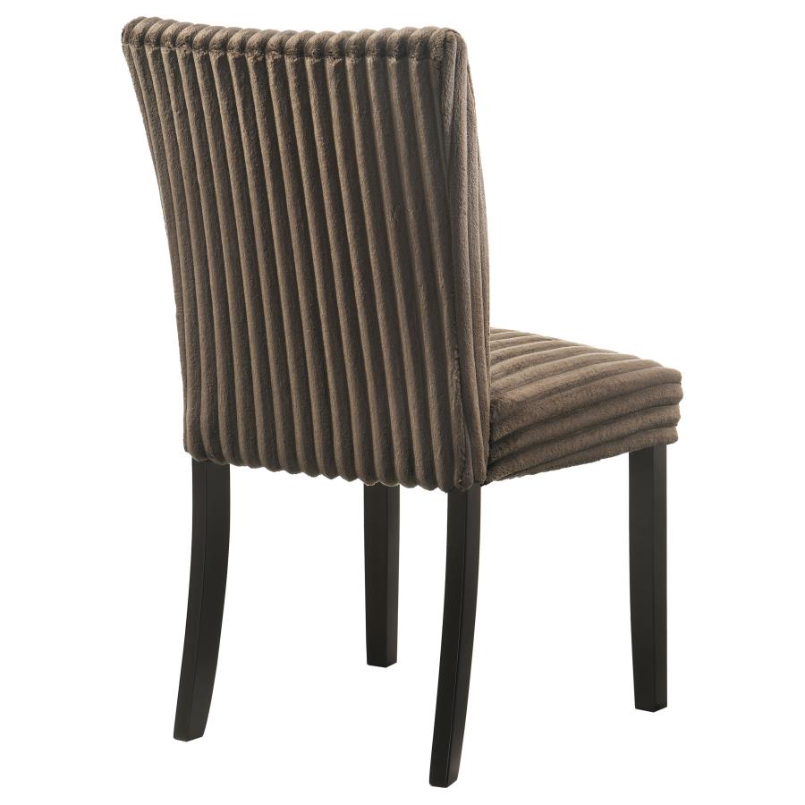 Dermott Upholstered Parson Dining Side Chair Chocolate (Set of 2) view 8