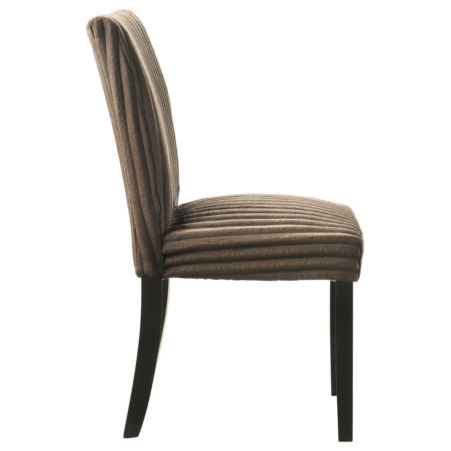 Dermott Upholstered Parson Dining Side Chair Chocolate (Set of 2) view 9