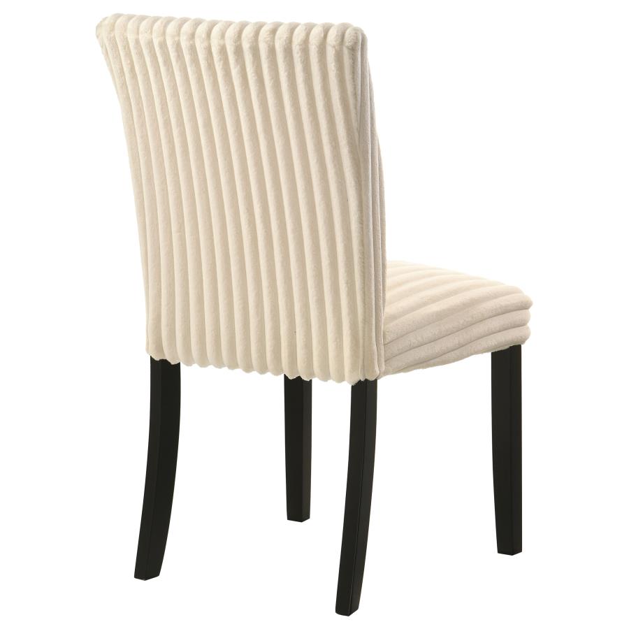 Dermott Upholstered Parson Dining Side Chair Cream (Set of 2) view 8
