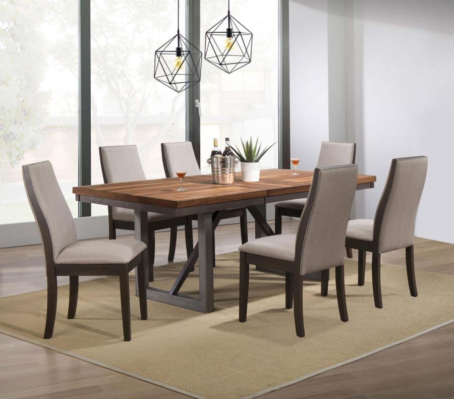 Spring Creek 77-inch Extension Dining Table Natural Walnut view 9