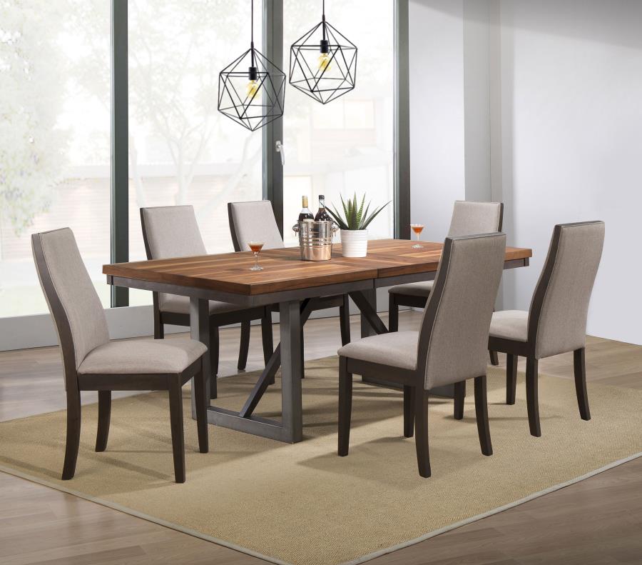 Spring Creek Upholstered Dining Chair Taupe (Set of 2) view 11