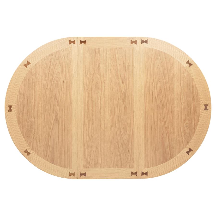 Lavon 5-piece Oval Counter Height Dining Set Light Oak view 8