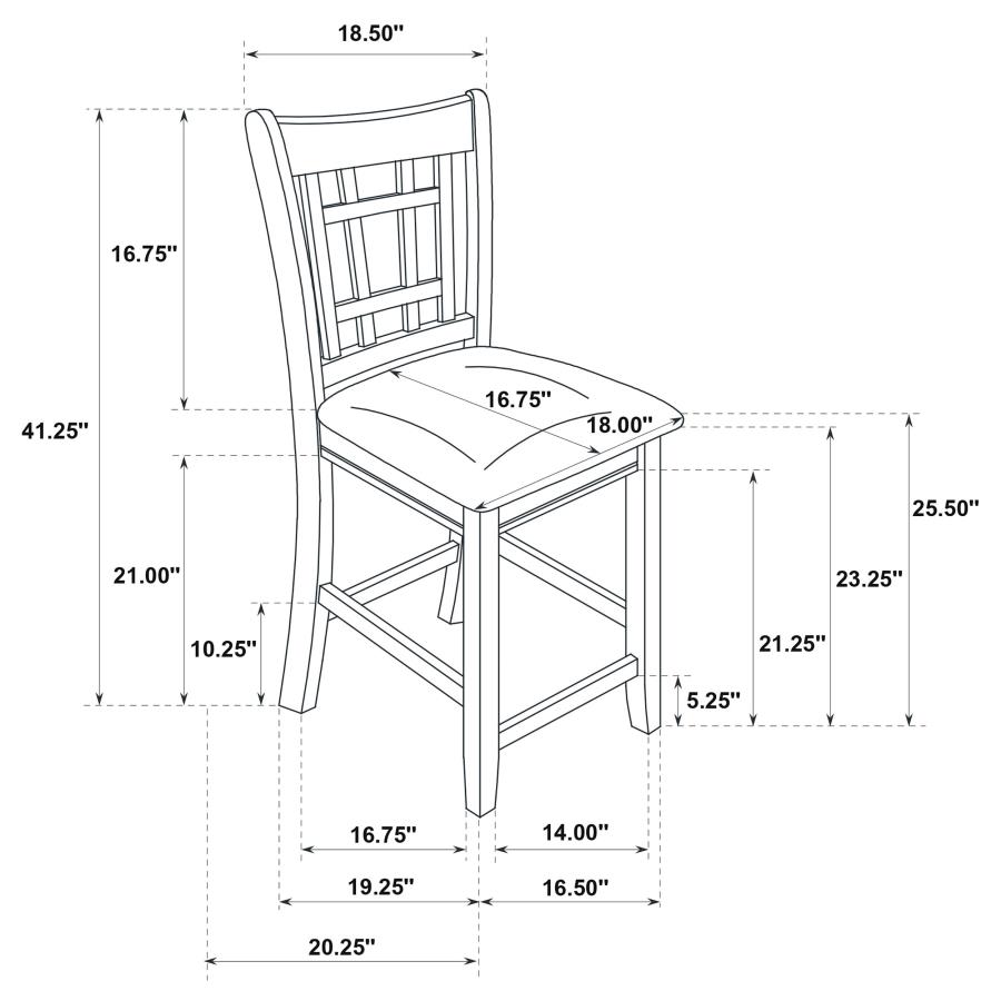 Lavon 5-piece Oval Counter Height Dining Set Light Oak view 17