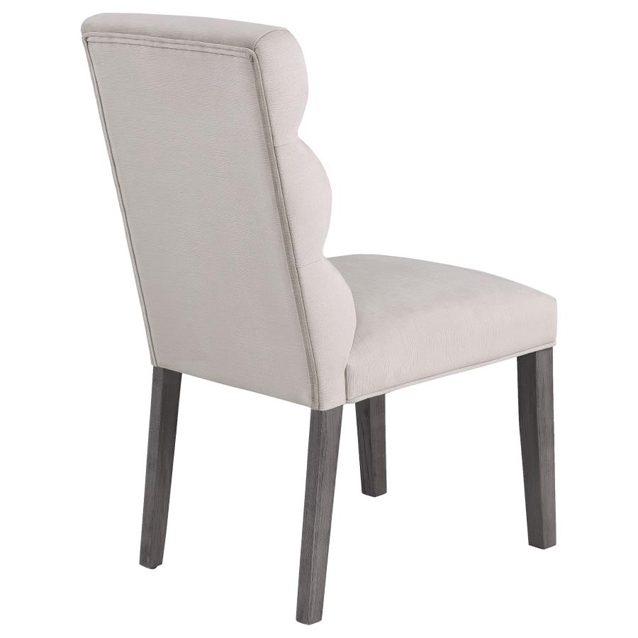 Carla Velvet Upholstered Dining Side Chair Stone (Set of 2) view 8