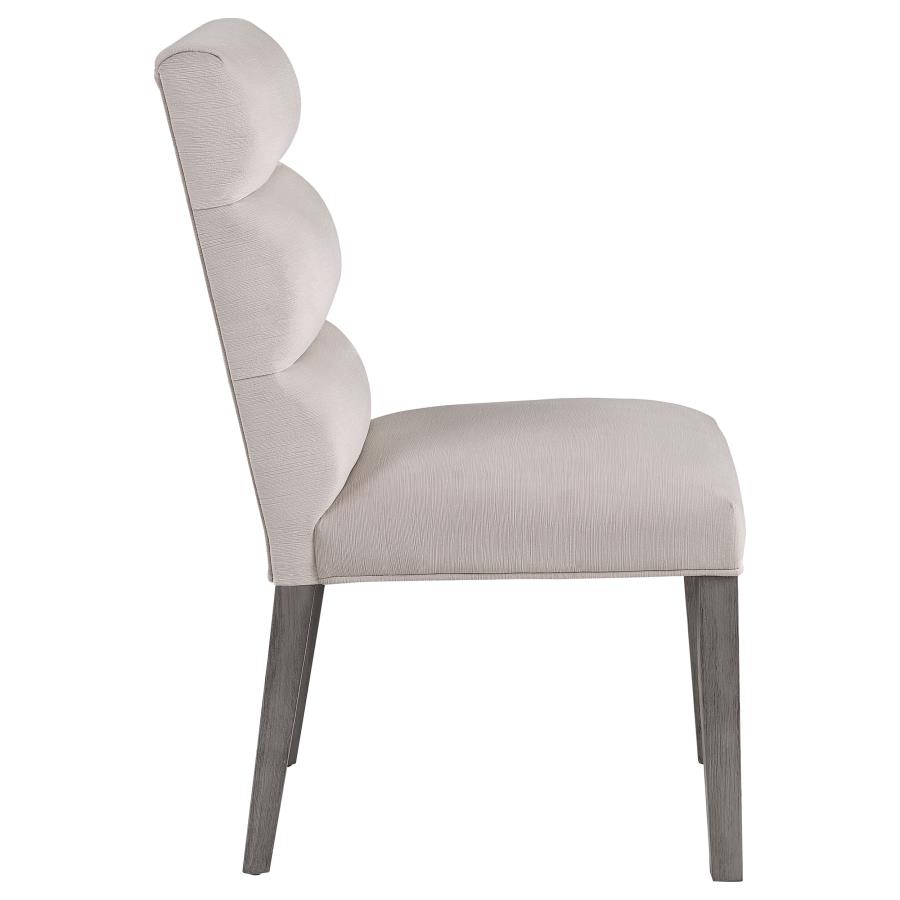 Carla Velvet Upholstered Dining Side Chair Stone (Set of 2) view 9