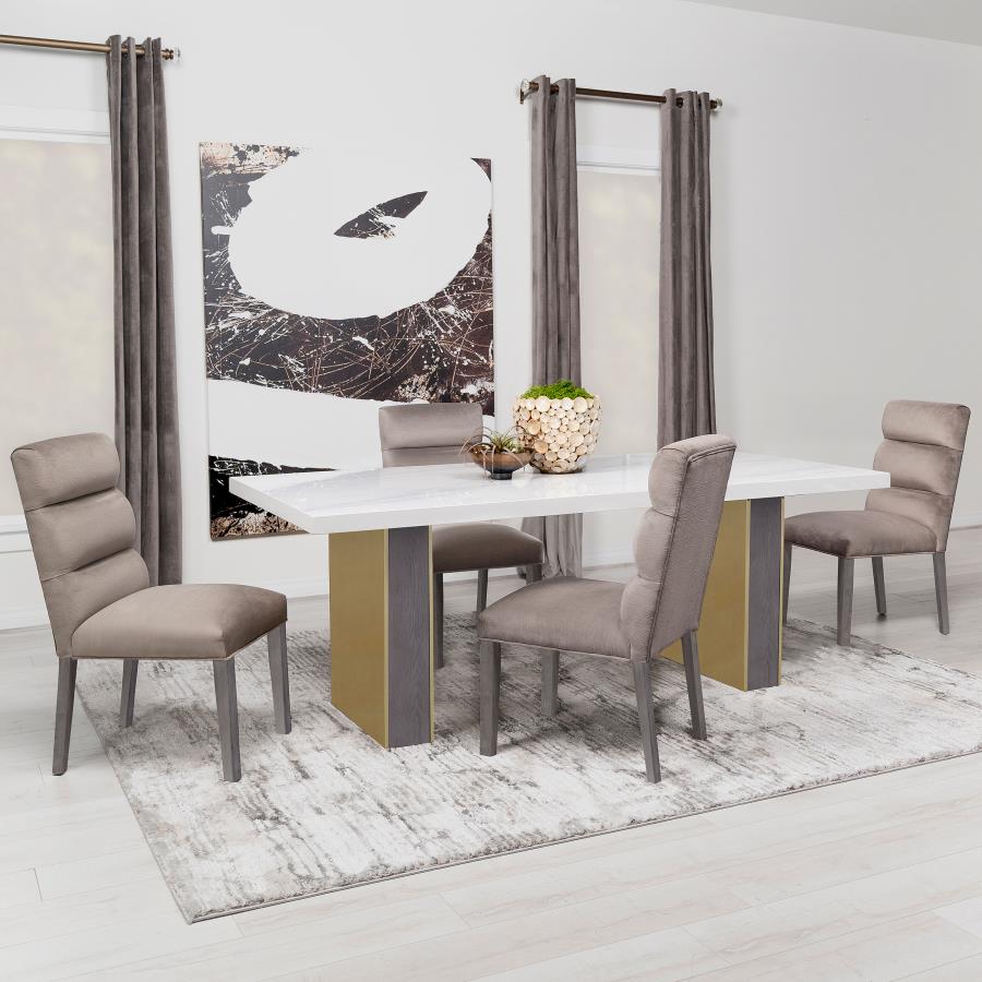 Carla Velvet Upholstered Dining Side Chair Ash (Set of 2) view 18