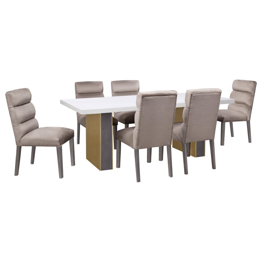 Carla Velvet Upholstered Dining Side Chair Ash (Set of 2) view 15