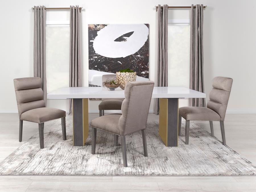 Carla Velvet Upholstered Dining Side Chair Ash (Set of 2) view 17