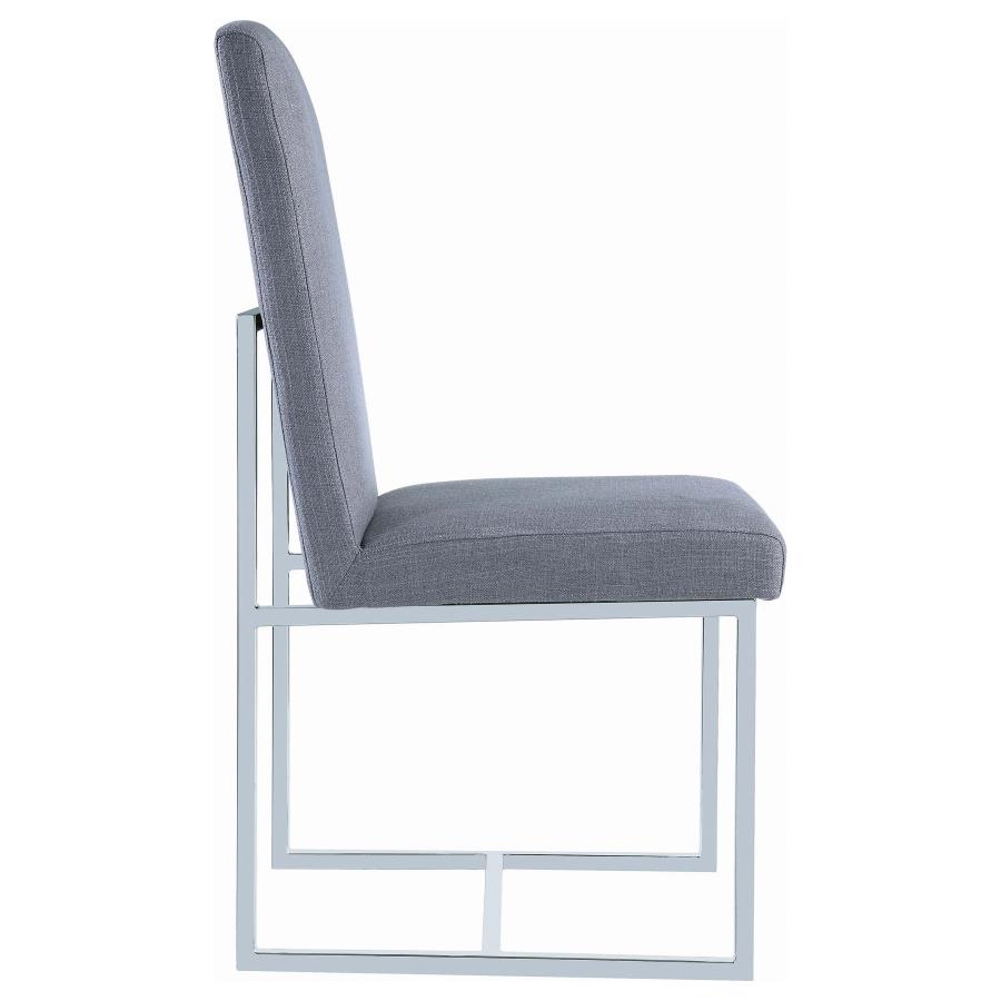 Mackinnon Upholstered Dining Side Chair Grey (Set of 2) view 9
