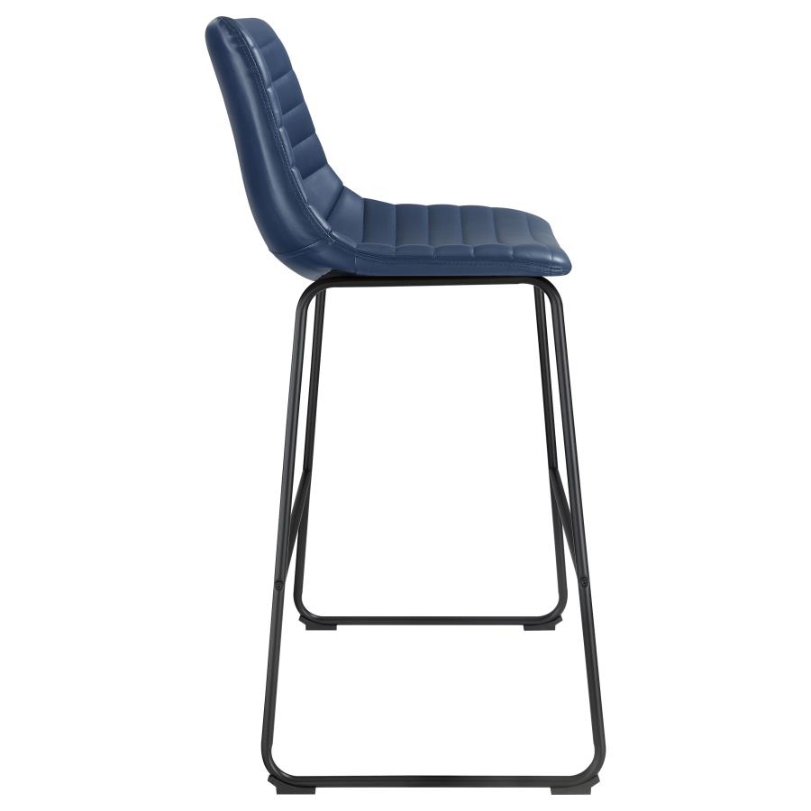 Zuni Faux Leather Upholstered Bar Chair Blue (Set of 2) view 9