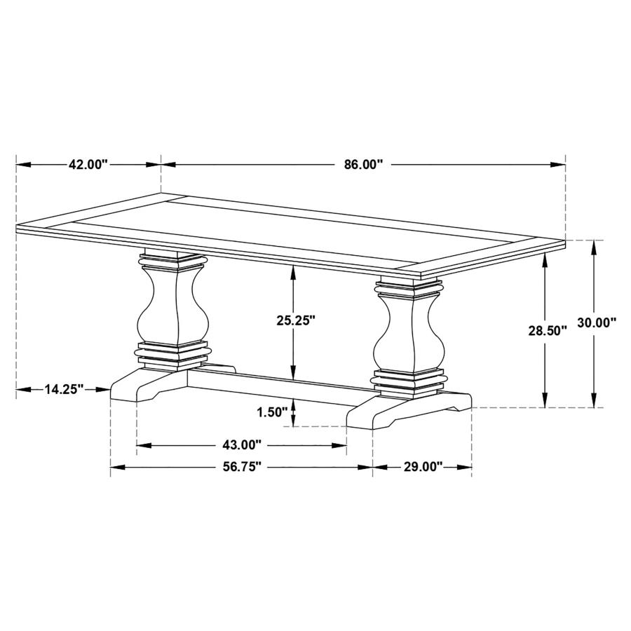 Parkins 5-piece Rectangular Dining Table Set Rustic Espresso view 12
