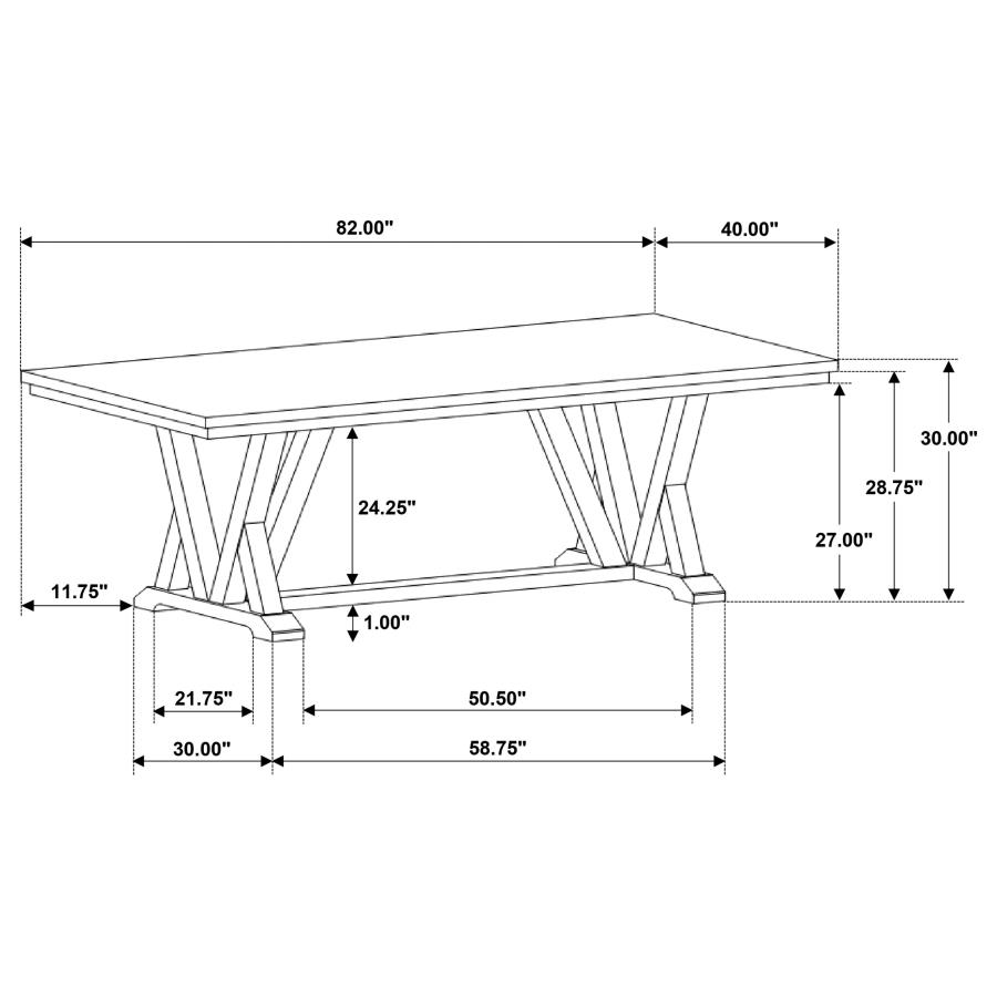 Cornelia 5-piece Rectangular Dining Table Set Coastal Grey view 13