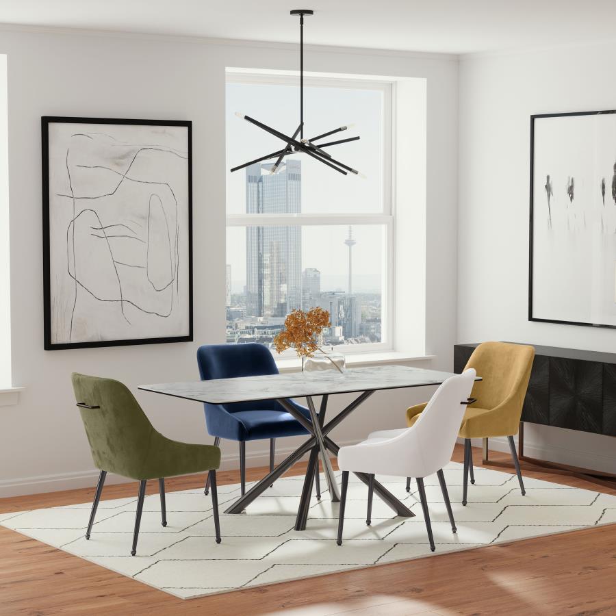 Mayette Upholstered Dining Side Chair Blue (Set of 2) view 13
