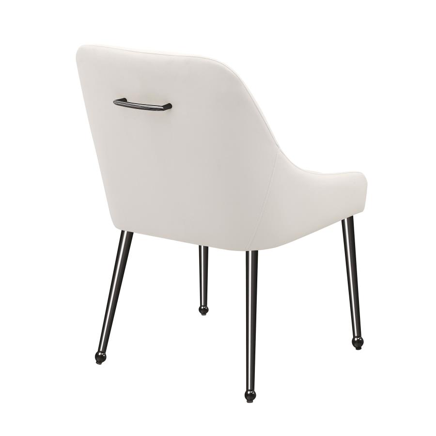 Mayette Upholstered Dining Side Chair Ivory (Set of 2) view 8