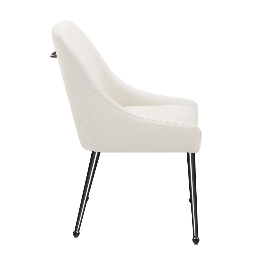 Mayette Upholstered Dining Side Chair Ivory (Set of 2) view 9