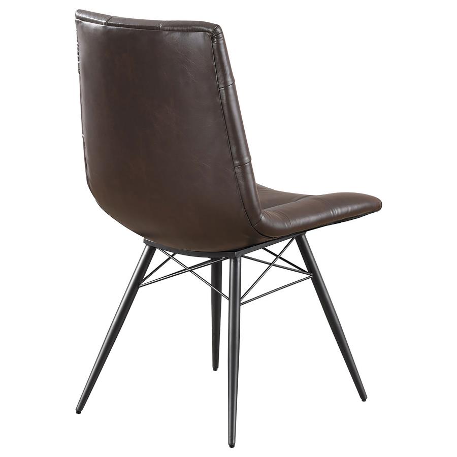 Aiken Upholstered Dining Side Chair Brown (Set of 4) view 9