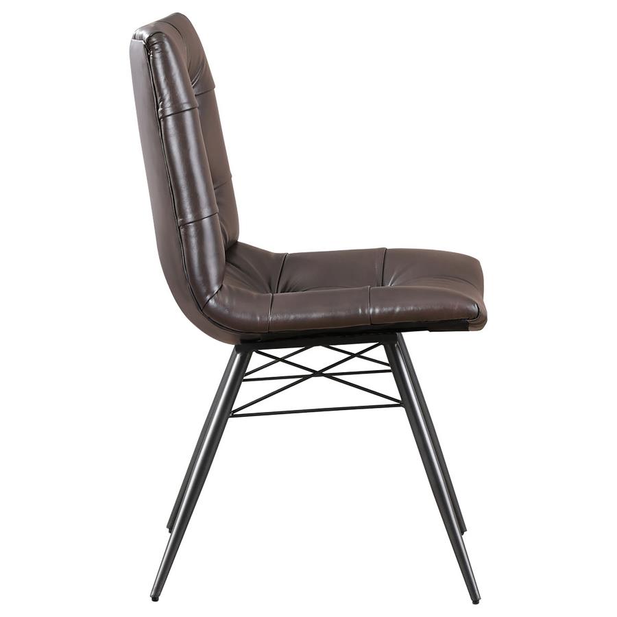 Aiken Upholstered Dining Side Chair Brown (Set of 4) view 10