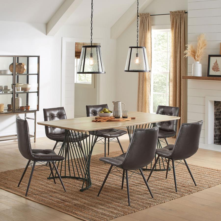 Aiken Upholstered Dining Side Chair Brown (Set of 4) view 13