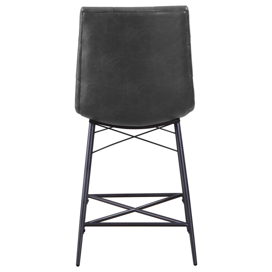 Aiken Upholstered Tufted Counter Chair Charcoal (Set of 2) view 8