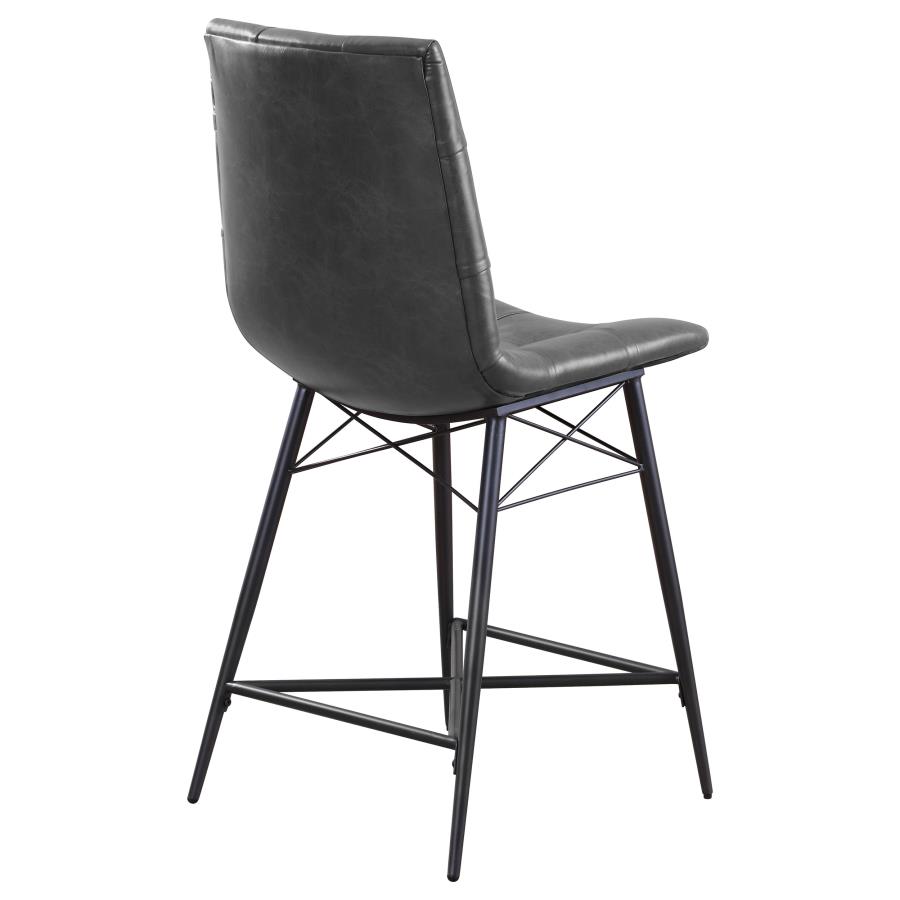 Aiken Upholstered Tufted Counter Chair Charcoal (Set of 2) view 9