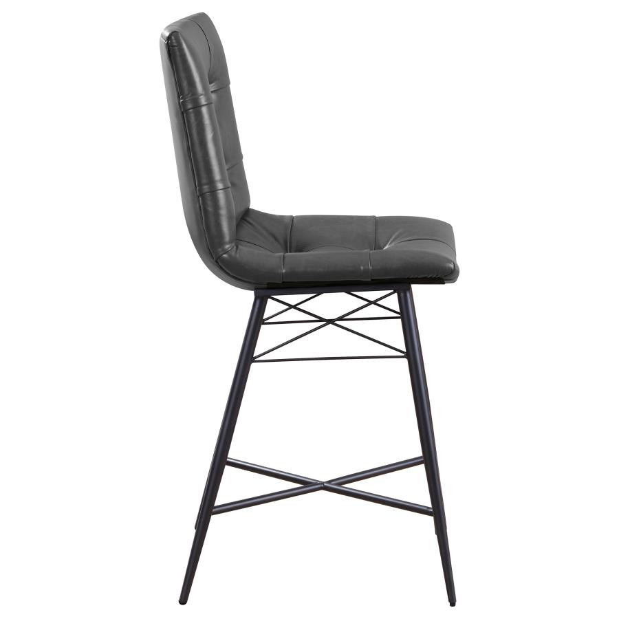 Aiken Upholstered Tufted Counter Chair Charcoal (Set of 2) view 10