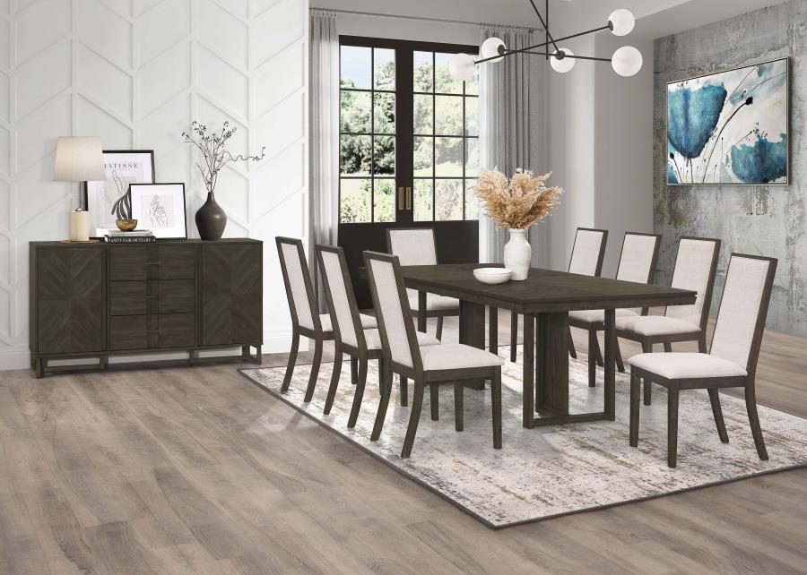 Kelly 3-drawer Storage Dining Sideboard Buffet Dark Grey view 11