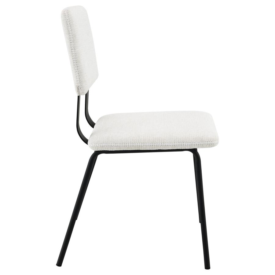 Calla Fabric Upholstered Dining Side Chair White (Set of 2) view 9