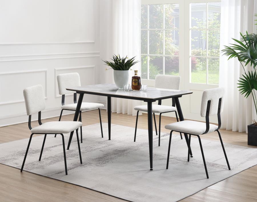 Calla Fabric Upholstered Dining Side Chair White (Set of 2) view 14