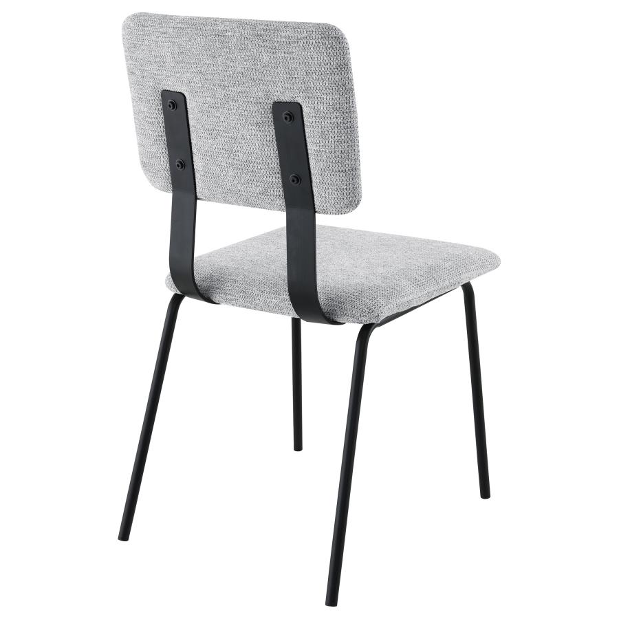 Calla Fabric Upholstered Dining Side Chair Grey (Set of 2) view 8