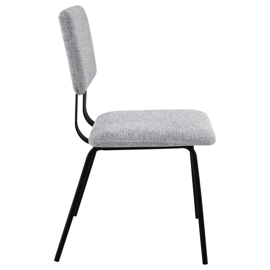 Calla Fabric Upholstered Dining Side Chair Grey (Set of 2) view 9