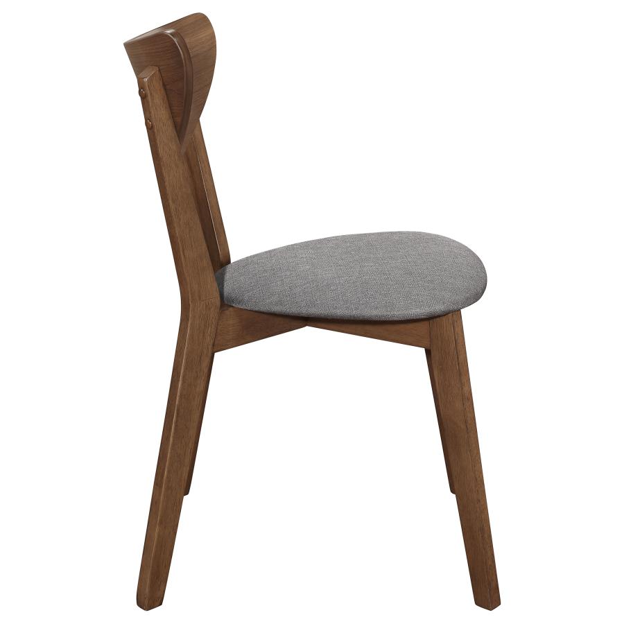 Alfredo Dining Side Chair Grey and Natural Walnut (Set of 2) view 9