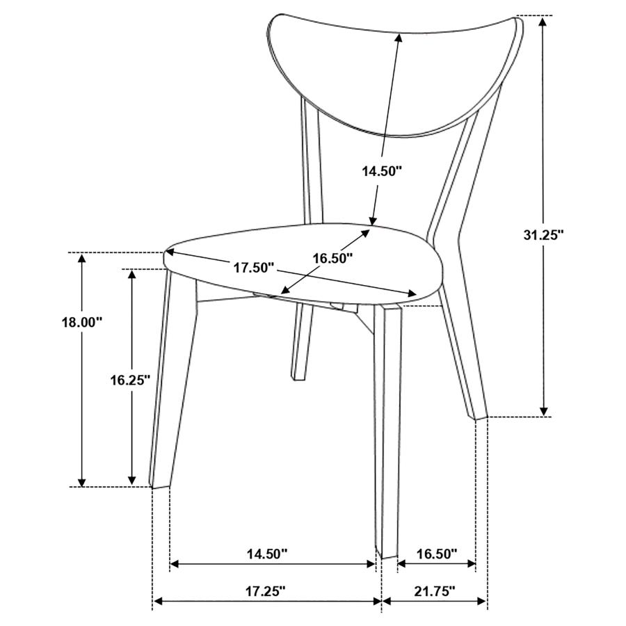 Alfredo Dining Side Chair Grey and Natural Walnut (Set of 2) view 13