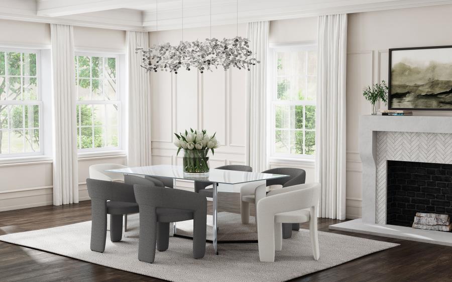 Emery 76-inch Rectangular Mirrored Dining Table Silver view 18