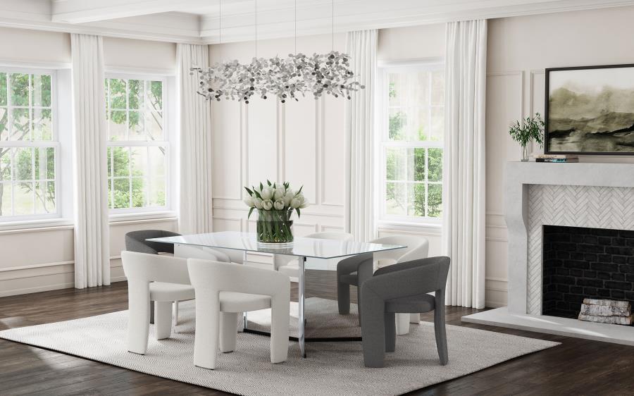 Emery 76-inch Rectangular Mirrored Dining Table Silver view 17