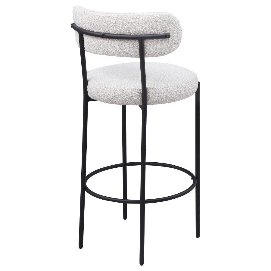 Viola Boucle Upholstered Bar Chair Cream (Set of 2) view 8