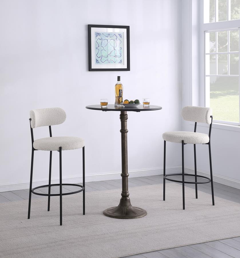 Viola Boucle Upholstered Bar Chair Cream (Set of 2) view 12