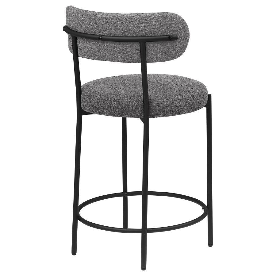 Viola Boucle Upholstered Counter Chair Grey (Set of 2) view 8