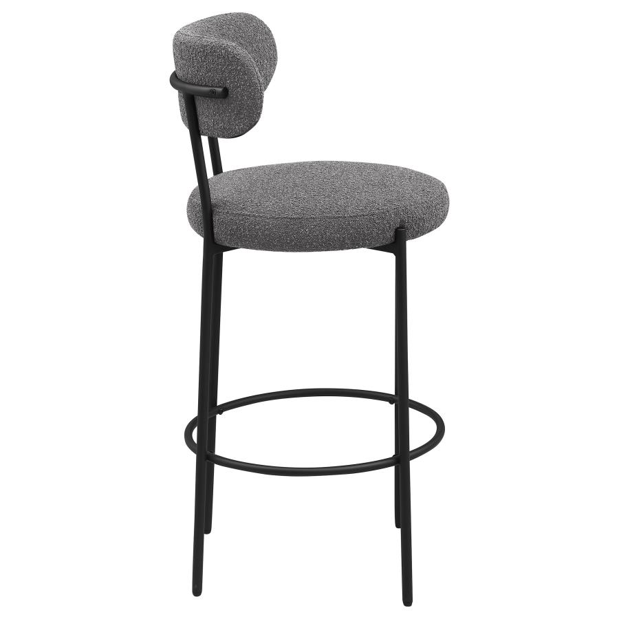 Viola Boucle Upholstered Bar Chair Grey (Set of 2) view 9